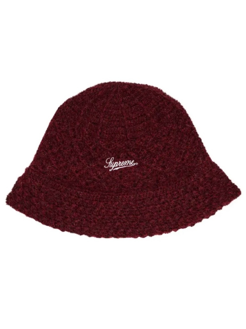 Supreme Mohair Crochet Crusher bucket hat